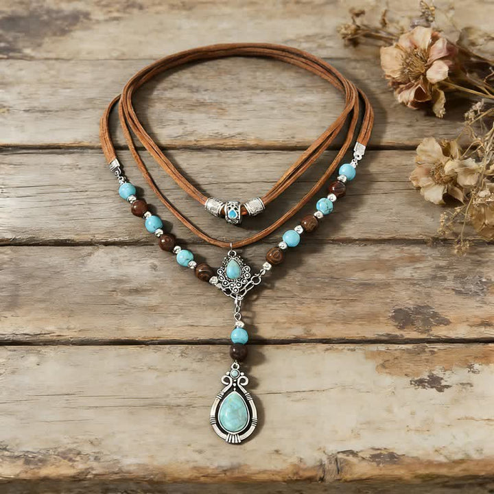 Olivenorma Turquoise Layered Necklace Design & Spiritual Protection Symbol - image 3