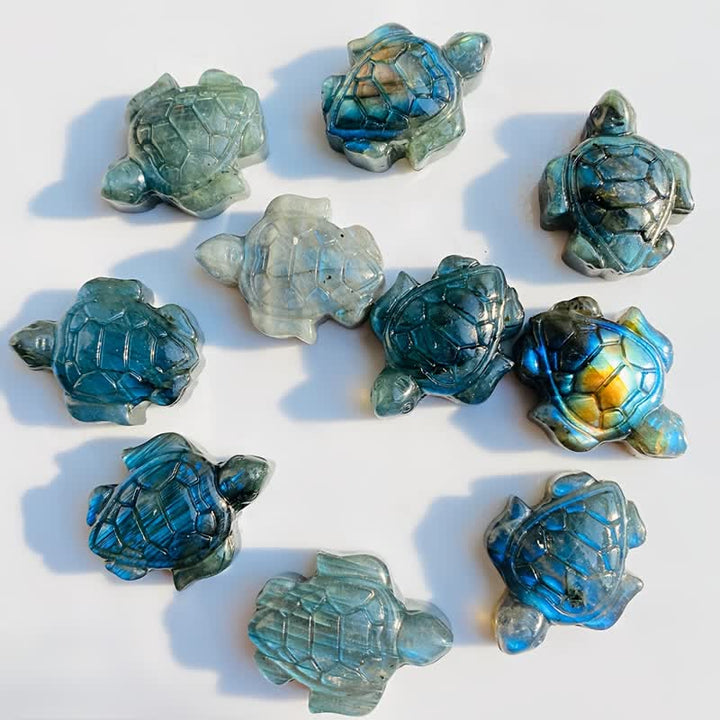 Olivenorma Labradorite Turtle Figurine Design Symbolizes Wisdom Decoration - image 1