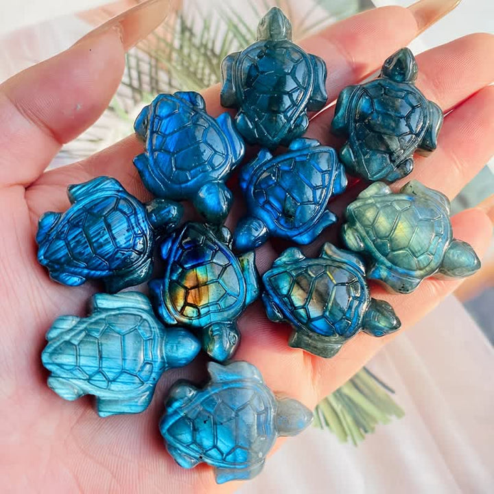 Olivenorma Labradorite Turtle Figurine Design Symbolizes Wisdom Decoration - image 5
