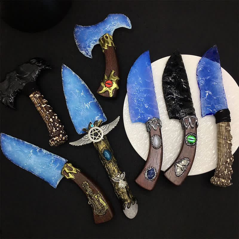 Olivenorma Opal Stone Blade Handmade Design Symbolizes Strength Ornament - image 0