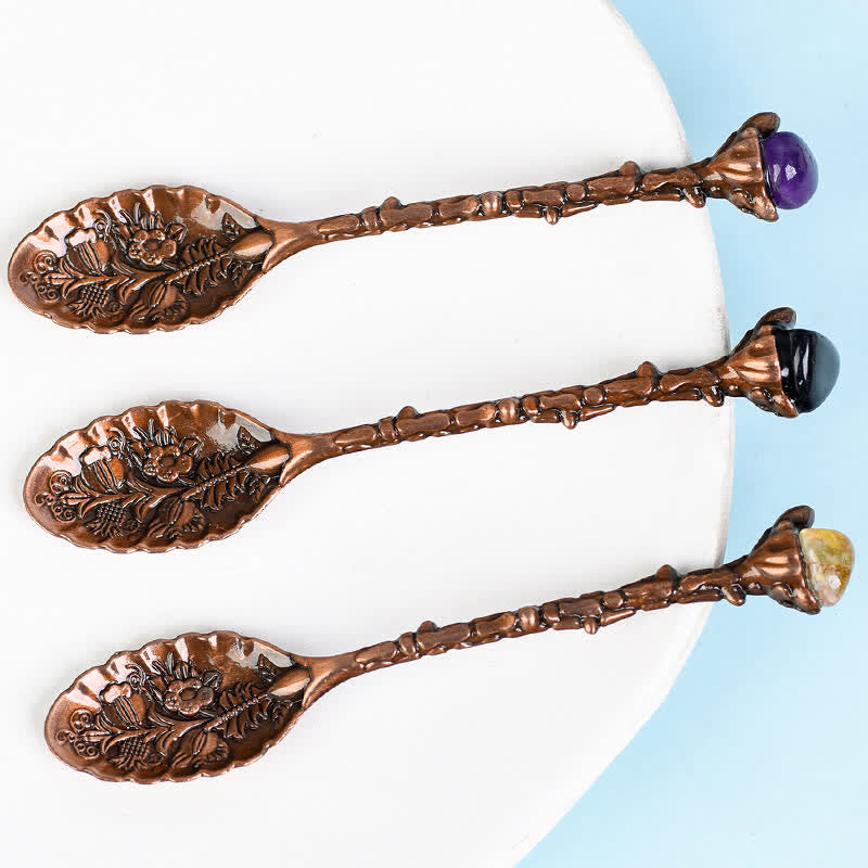 Olivenorma Assorted Crystal Branch Spoon Craft Design Symbolizes Healing Ornament - image 1