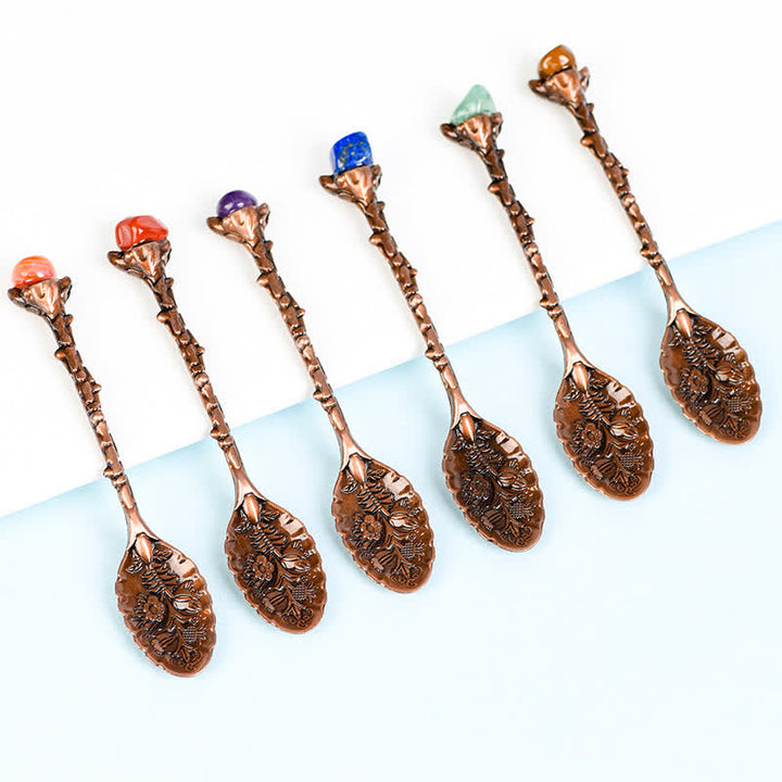 Olivenorma Assorted Crystal Branch Spoon Craft Design Symbolizes Healing Ornament - image 0