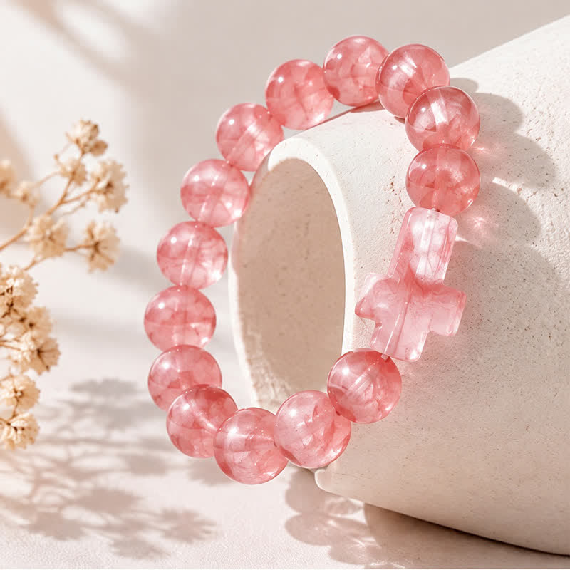 Olivenorma Multi Natural Gemstone Cross Beaded Minimalist Design Symbolizes Faith Bracelet - image 23