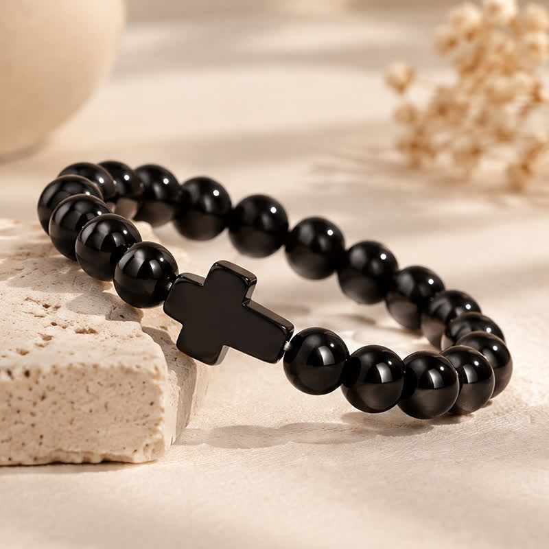 Olivenorma Multi Natural Gemstone Cross Beaded Minimalist Design Symbolizes Faith Bracelet - image 28