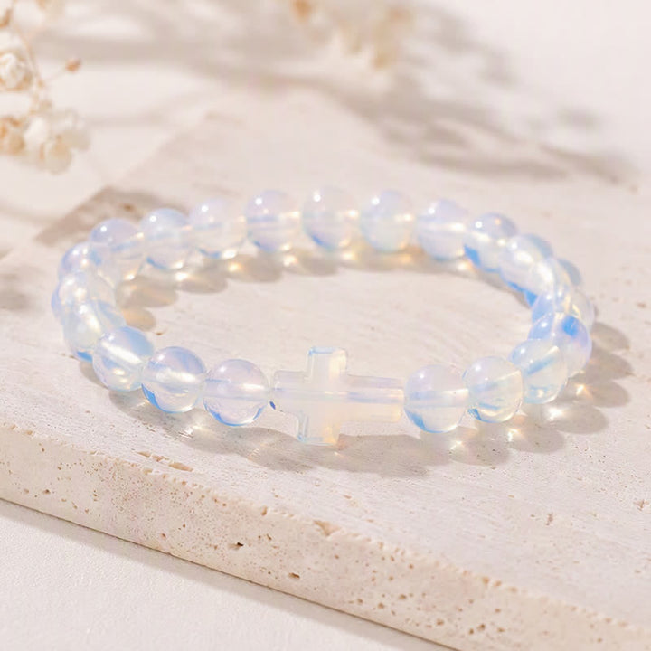 Olivenorma Multi Natural Gemstone Cross Beaded Minimalist Design Symbolizes Faith Bracelet - image 34