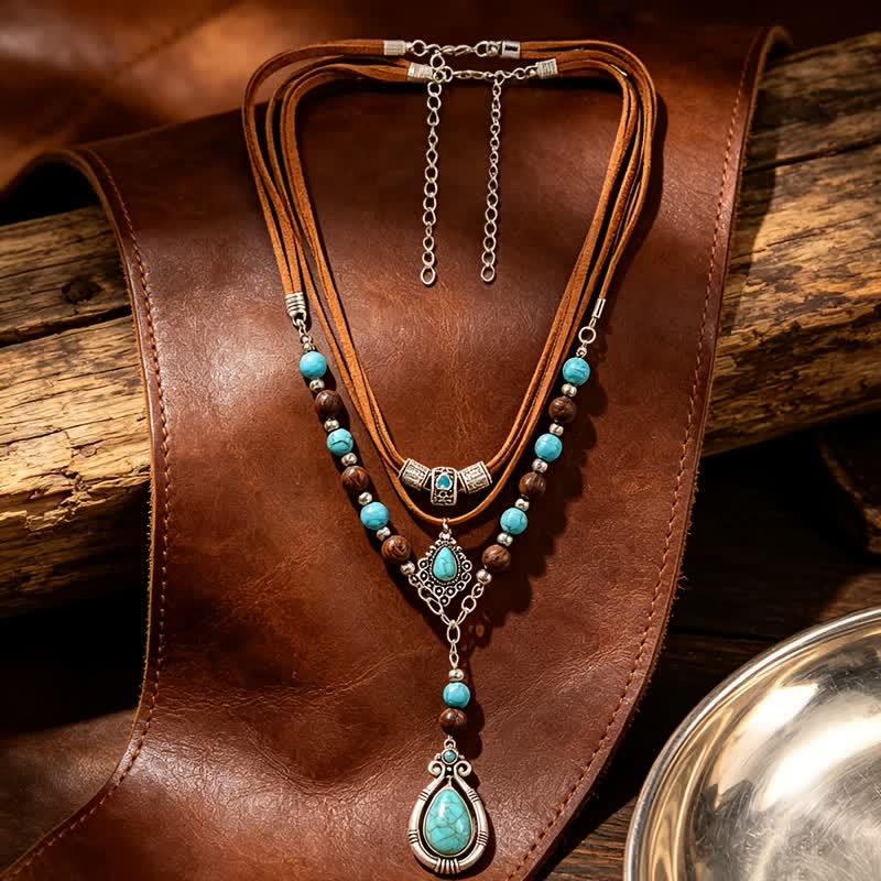 Olivenorma Turquoise Layered Necklace Design & Spiritual Protection Symbol - image 8