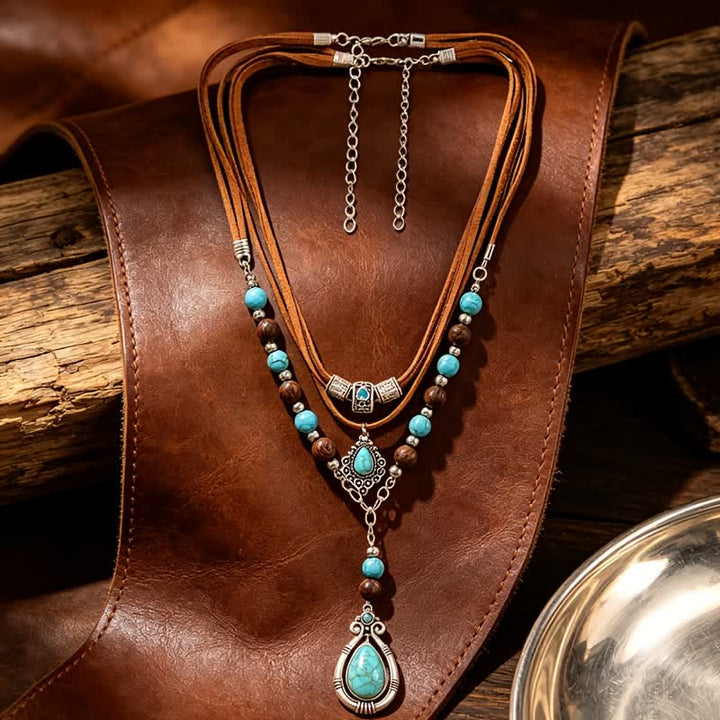 Olivenorma Turquoise Layered Necklace Design & Spiritual Protection Symbol - image 8