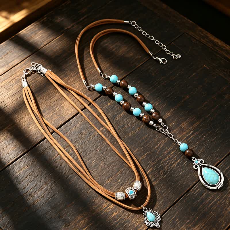 Olivenorma Turquoise Layered Necklace Design & Spiritual Protection Symbol - image 9