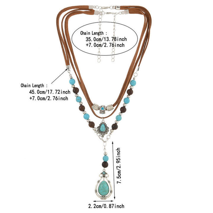 Olivenorma Turquoise Layered Necklace Design & Spiritual Protection Symbol - image 13