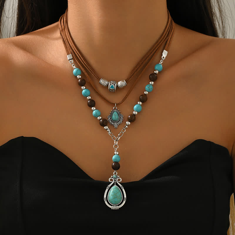 Olivenorma Turquoise Layered Necklace Design & Spiritual Protection Symbol - image 2