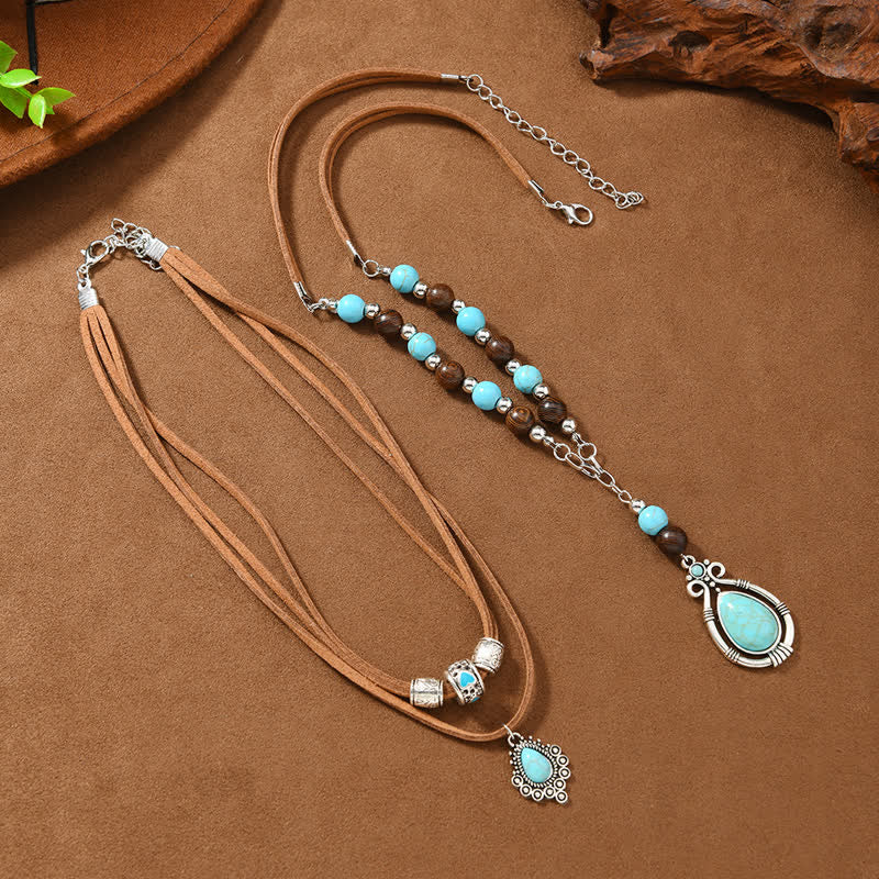 Olivenorma Turquoise Layered Necklace Design & Spiritual Protection Symbol - image 6