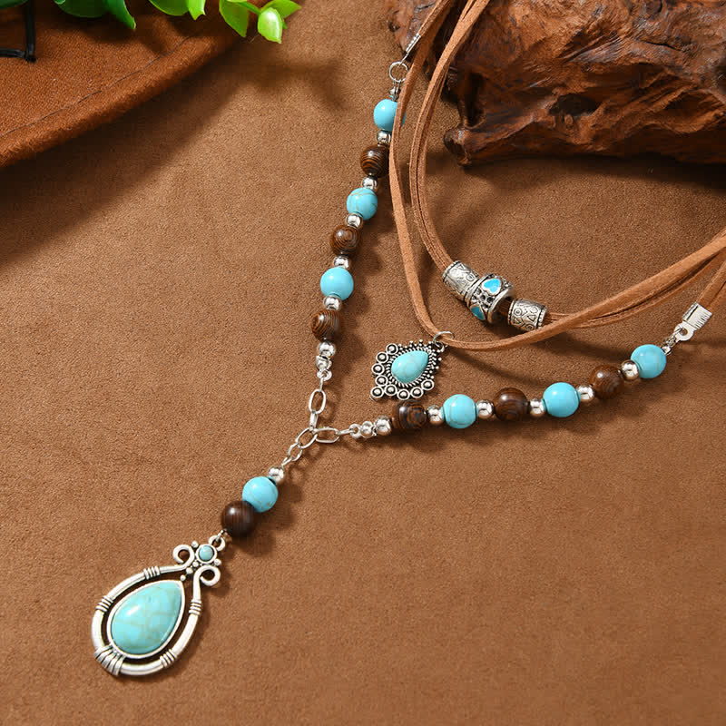 Olivenorma Turquoise Layered Necklace Design & Spiritual Protection Symbol - image 5