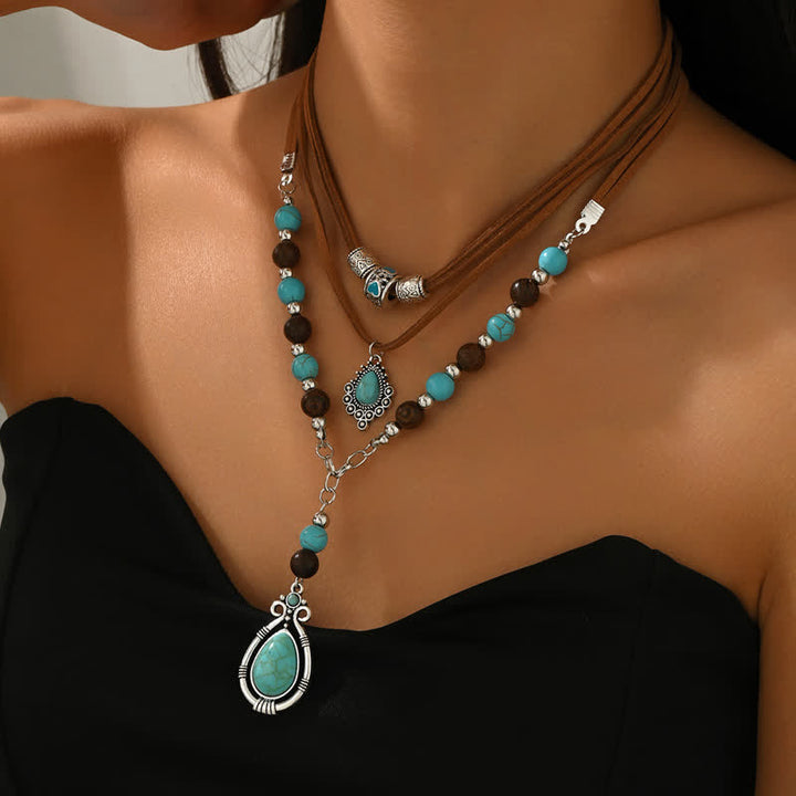 Olivenorma Turquoise Layered Necklace Design & Spiritual Protection Symbol - image 3