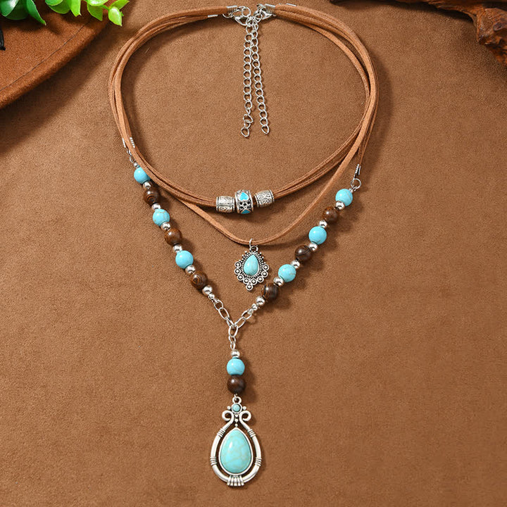 Olivenorma Turquoise Layered Necklace Design & Spiritual Protection Symbol - image 4