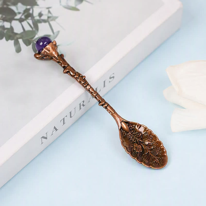 Olivenorma Assorted Crystal Branch Spoon Craft Design Symbolizes Healing Ornament - image 3