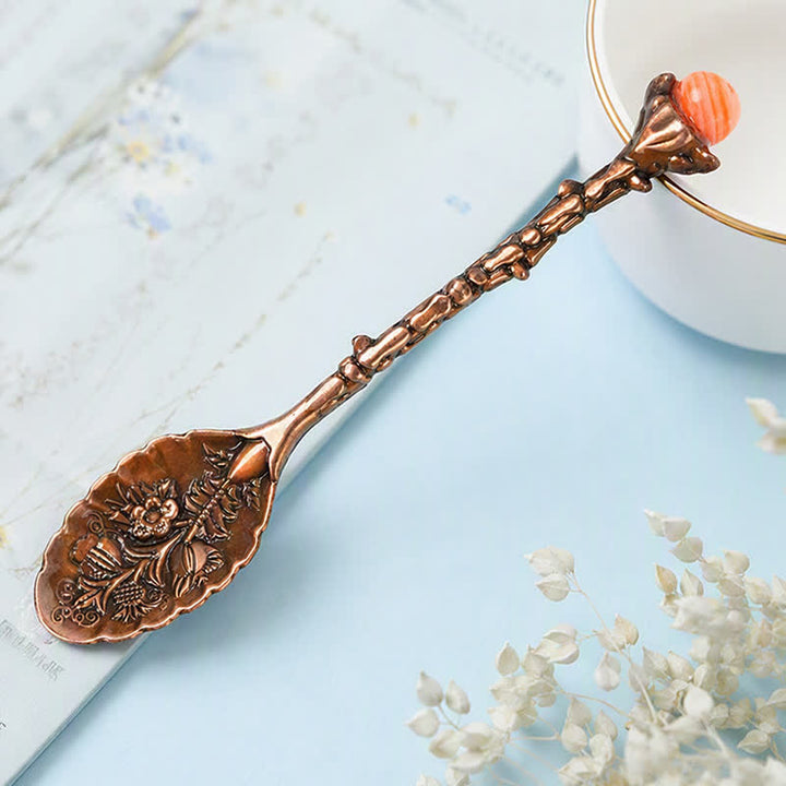 Olivenorma Assorted Crystal Branch Spoon Craft Design Symbolizes Healing Ornament - Red Agate - Crystal Chips - image 32