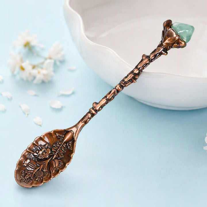 Olivenorma Assorted Crystal Branch Spoon Craft Design Symbolizes Healing Ornament - Green Aventurine - Crystal Chips - image 35