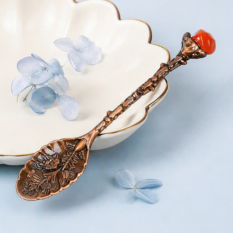 Olivenorma Assorted Crystal Branch Spoon Craft Design Symbolizes Healing Ornament - Red Jasper - Crystal Chips - image 41