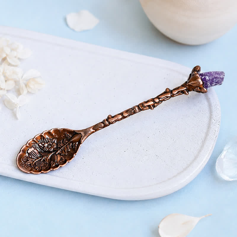 Olivenorma Assorted Crystal Branch Spoon Craft Design Symbolizes Healing Ornament - image 5
