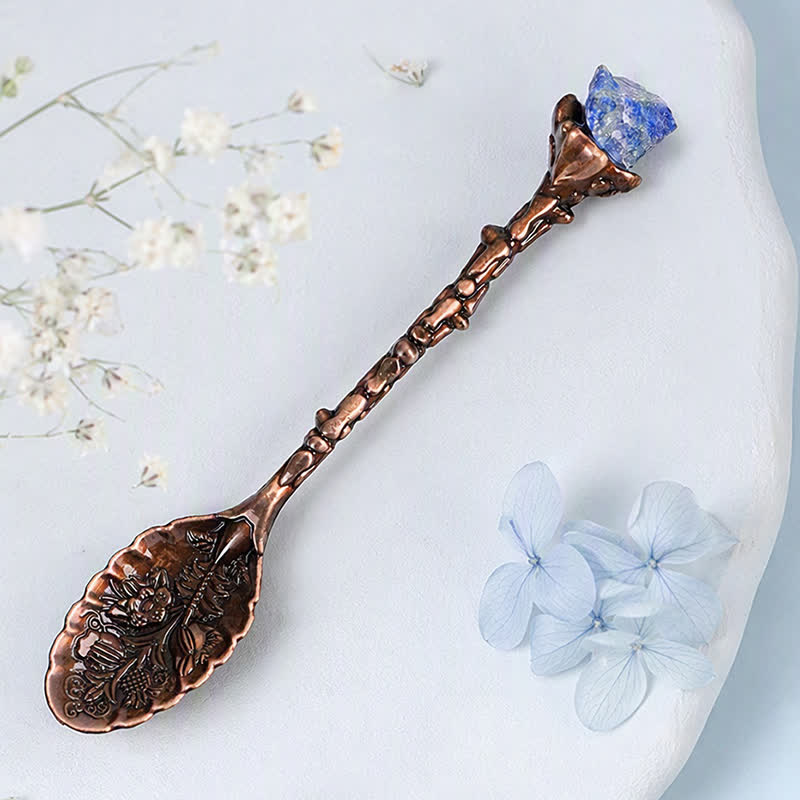 Olivenorma Assorted Crystal Branch Spoon Craft Design Symbolizes Healing Ornament - Lapis Lazuli - Raw Crystal - image 29