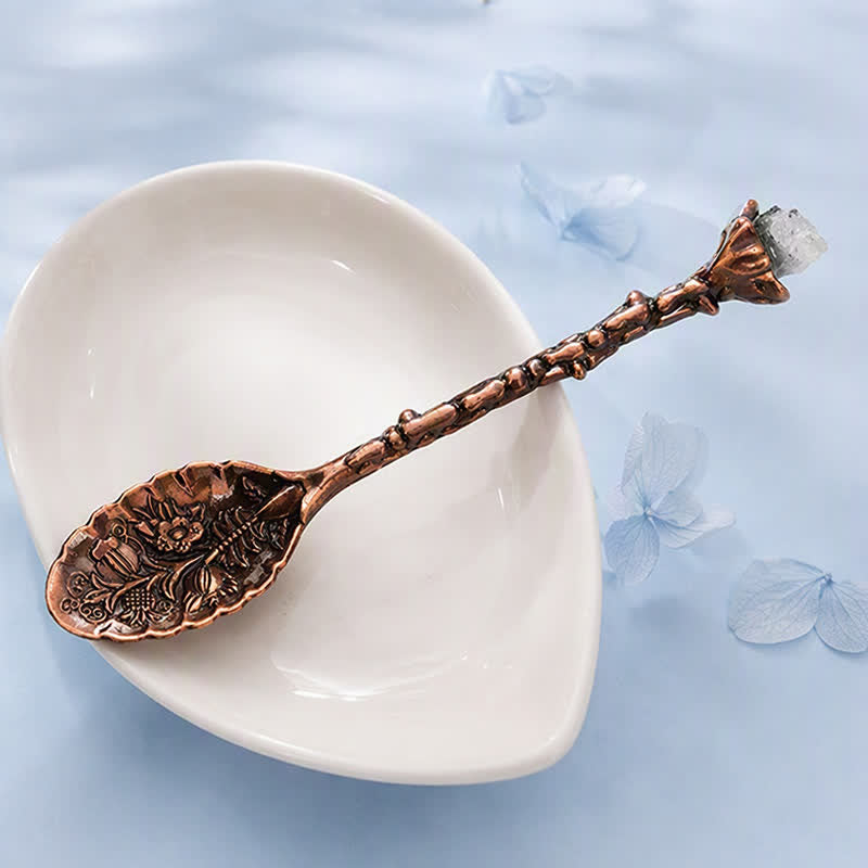 Olivenorma Assorted Crystal Branch Spoon Craft Design Symbolizes Healing Ornament - Labradorite - Raw Crystal - image 47
