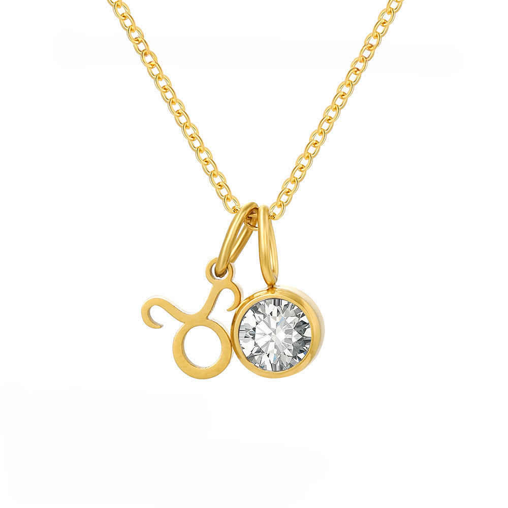 Olivenorma Zodiac Rune Birthstone Stainless Steel Necklace - Taurus - image 5