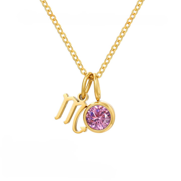 Olivenorma Zodiac Rune Birthstone Stainless Steel Necklace - Scorpio - image 11