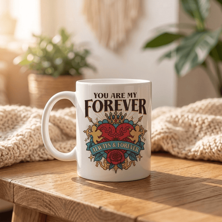 Olivenorma Heart Crown Cupid Eternal Love Ceramic Cup - image 2