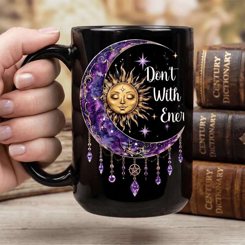 Olivenorma Sun Moon Crystal Protect Spiritual Energy Ceramic Cup - image 1