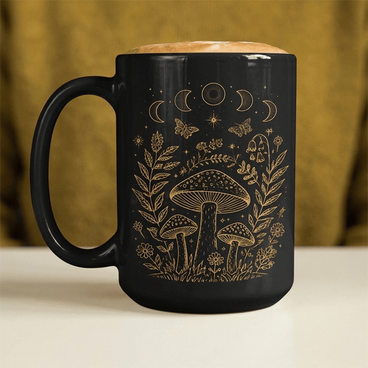 Olivenorma Celestial Mushroom Nature Spiritual Energy Ceramic Cup - image 1