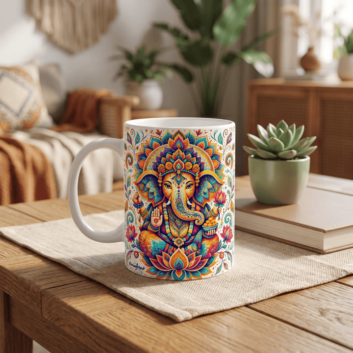 Olivenorma Ganesha Wisdom Good Fortune Ceramic Cup - image 4