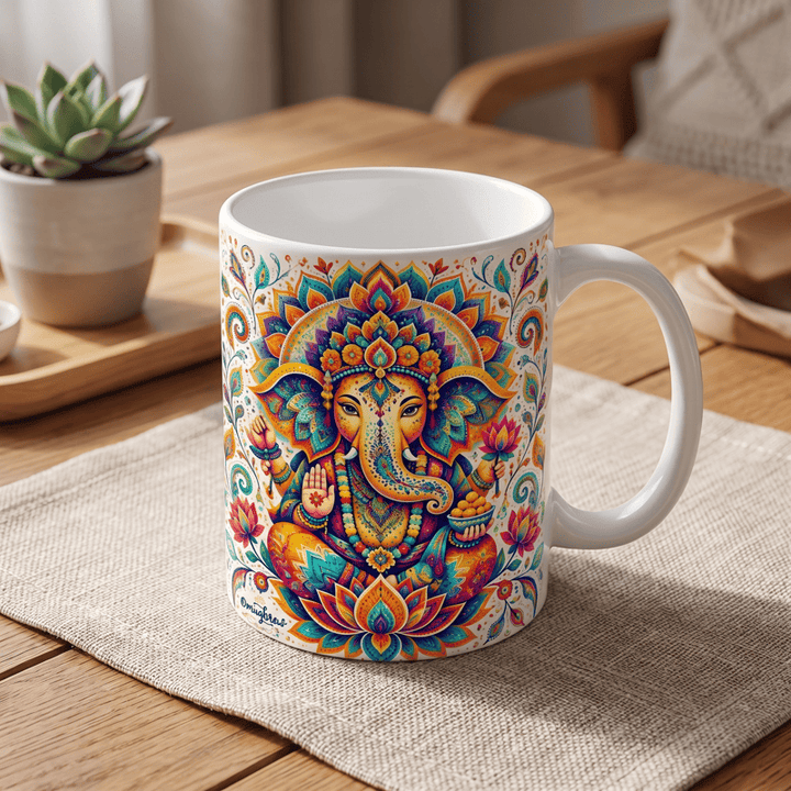 Olivenorma Ganesha Wisdom Good Fortune Ceramic Cup - 450ml / 15oz - image 0
