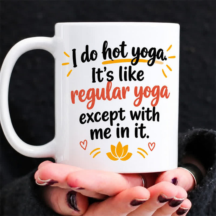 Olivenorma Hot Yoga Funny Quote Lotus Ceramic Cup - image 1