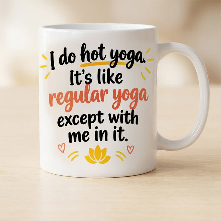 Olivenorma Hot Yoga Funny Quote Lotus Ceramic Cup - image 2