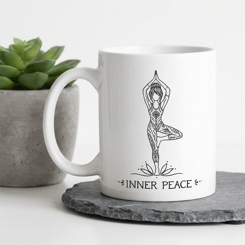 Olivenorma Yoga Tree Pose Inner Peace Ceramic Cup - image 2