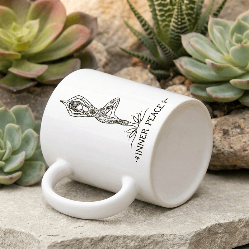 Olivenorma Yoga Tree Pose Inner Peace Ceramic Cup - image 3