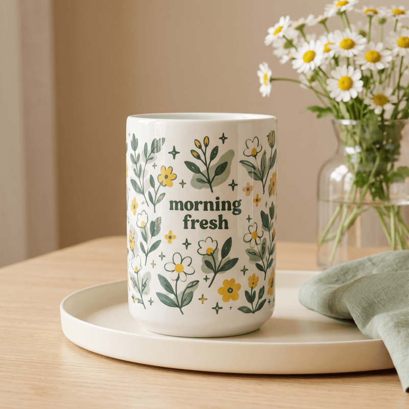 Olivenorma Wildflower Morning Fresh Vitality Ceramic Cup - image 2