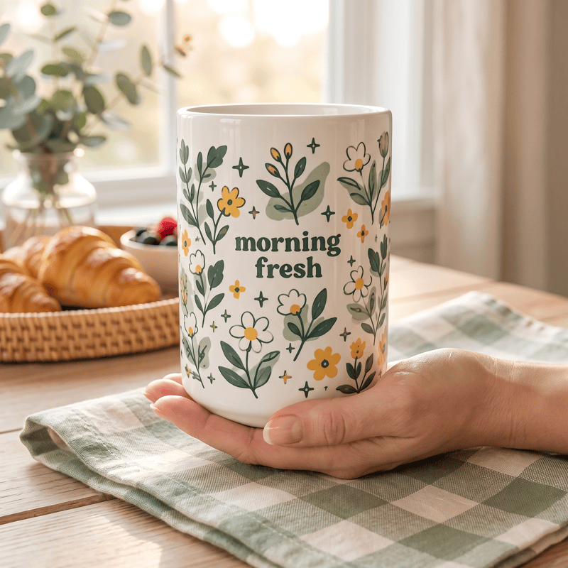 Olivenorma Wildflower Morning Fresh Vitality Ceramic Cup - image 1