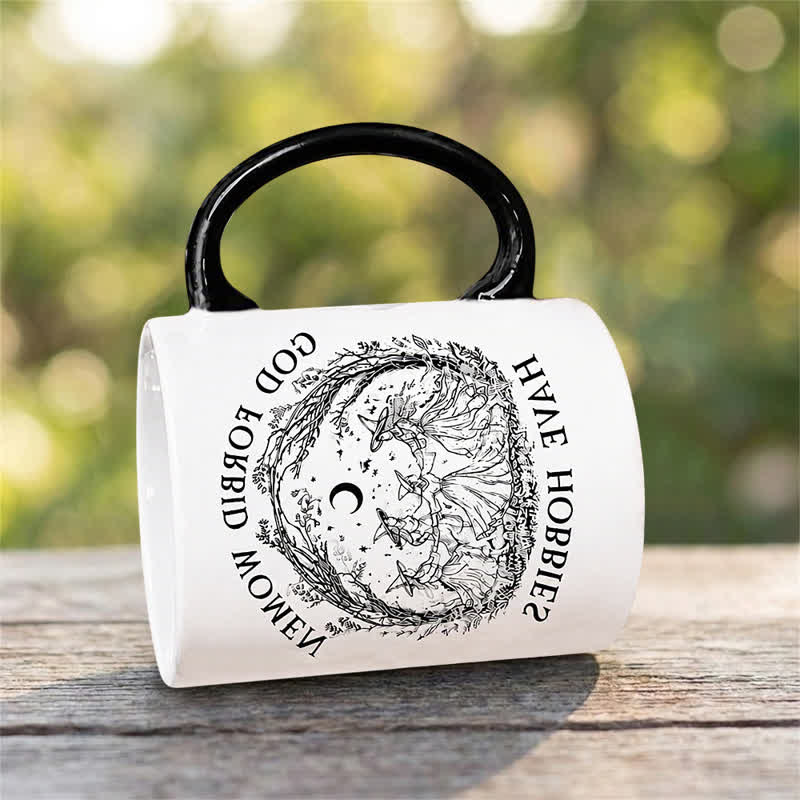 Olivenorma Dancing Witches Celebrate Female Solidarity & Freedom Ceramic Cup - image 6