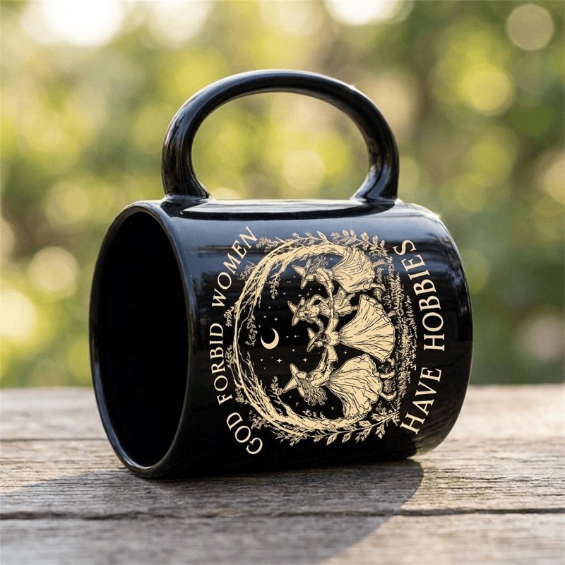Olivenorma Dancing Witches Celebrate Female Solidarity & Freedom Ceramic Cup - image 3