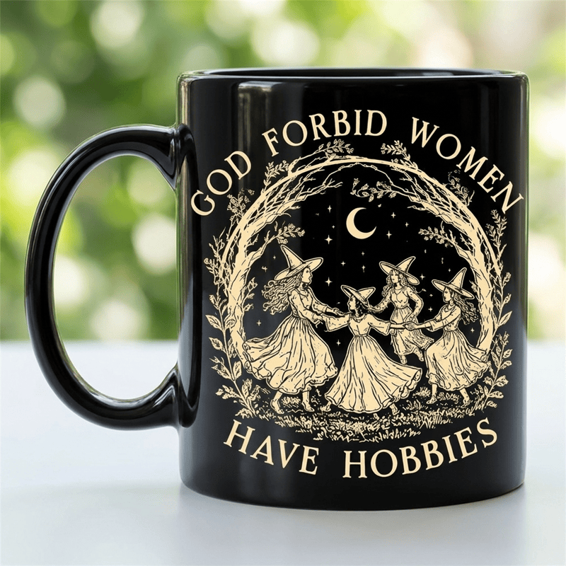Olivenorma Dancing Witches Celebrate Female Solidarity & Freedom Ceramic Cup - image 1