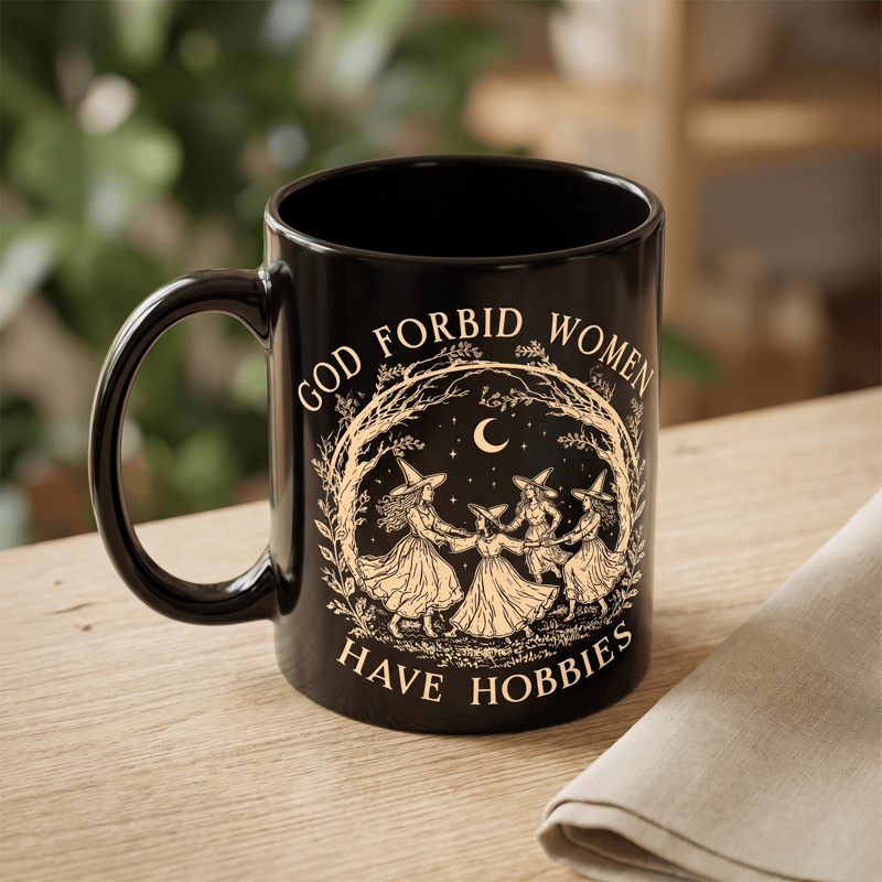 Olivenorma Dancing Witches Celebrate Female Solidarity & Freedom Ceramic Cup - image 2