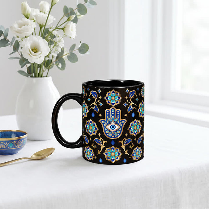 Olivenorma Hamsa Hand Evil Eye Blessing Protection Ceramic Cup - image 7