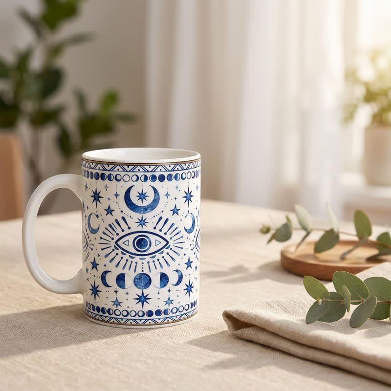 Olivenorma Celestial Evil Eye Moon Phase Star Protection Ceramic Cup - image 7