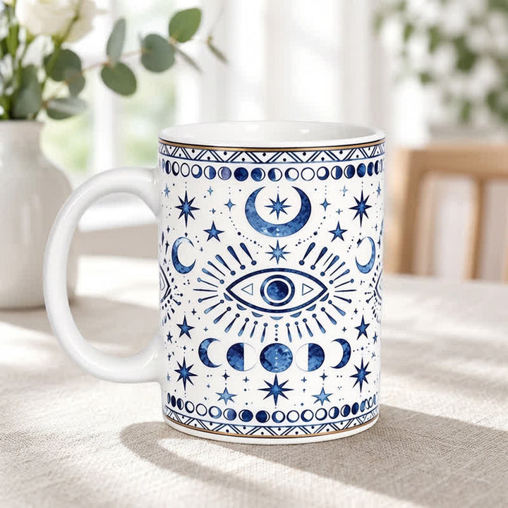 Olivenorma Celestial Evil Eye Moon Phase Star Protection Ceramic Cup - image 6