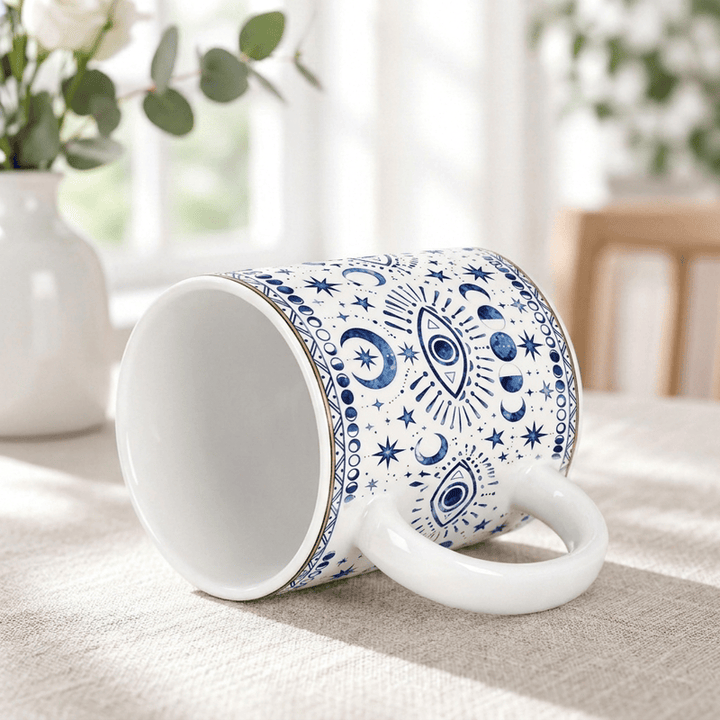 Olivenorma Celestial Evil Eye Moon Phase Star Protection Ceramic Cup - image 9