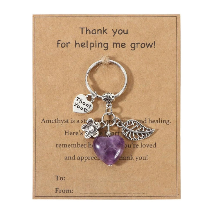 FREE Today: Thank You Crystal Healing Stone Keychain Gift for Women - Thank You Help Me Grow Teacher Gifts - Amethyst - image 22