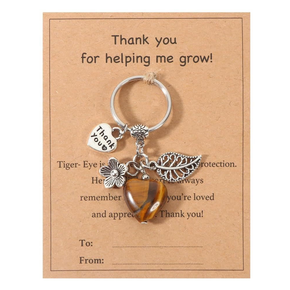 FREE Today: Thank You Crystal Healing Stone Keychain Gift for Women - Thank You Help Me Grow Teacher Gifts - Tiger Eye - image 12