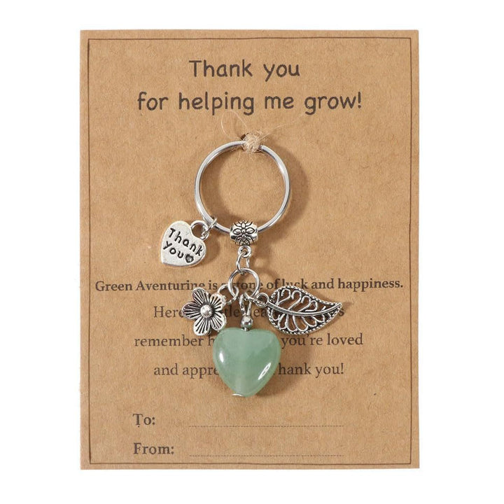 FREE Today: Thank You Crystal Healing Stone Keychain Gift for Women - Thank You Help Me Grow Teacher Gifts - Green Aventurine - image 16