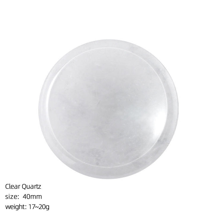 FREE Today: Natural Crystal Worry Stone Bulk Healing Crystals for Anxiety Relief - Clear Crystal - Round - image 5